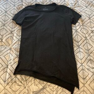 Men’s Black Asymmetrical Hem